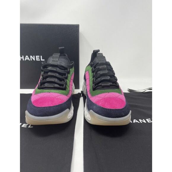 Chanel 21K Sneakers Pink, Green, Dark Pink NIB Size 37.5 - Picture 5 of 8